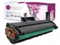 Toner do Xerox WorkCentre 3025bi, marki Inkdigo, z zielonym wałkiem i pomarańczowym zabezpieczeniem. Opakowanie z grafiką kobiety.