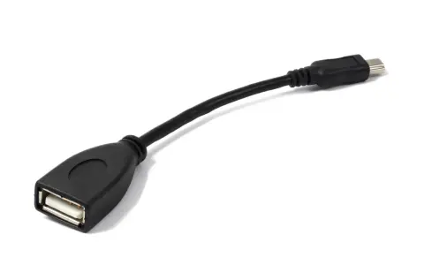 Adapter USB OTG, który umożliwia druk z telefonu przez USB.