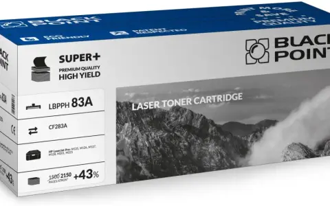 Toner Black Point LBPPH 83A, zamiennik CF283A, do drukarek HP LaserJet Pro M125, M126, M127, M128, M201, M225. Wydajność 1500-2150 stron.
