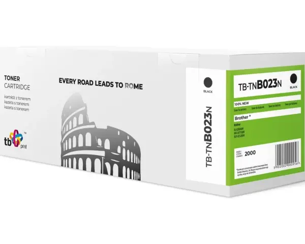 Toner TB-TNB023N do drukarki Brother HL-B2080DW, z wizerunkiem Koloseum.