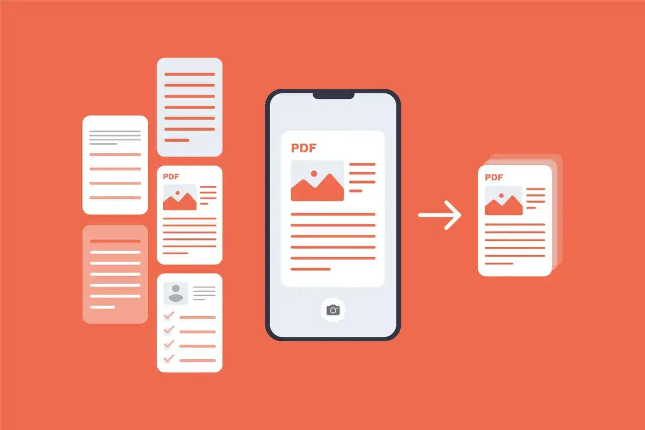 Skaner w telefonie zamienia dokumenty w pliki PDF.