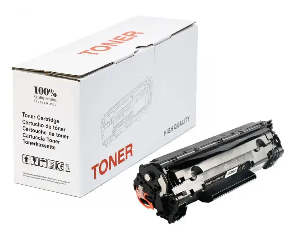 Nowy toner m125a w opakowaniu, gwarancja 100% jakości druku.