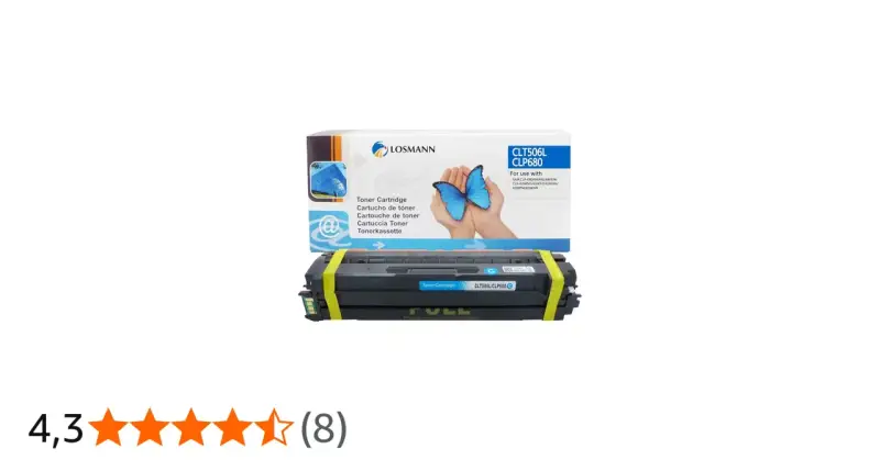 Toner do drukarki Samsung CLP-680ND, model CLT506L, w opakowaniu Losmann z motywem motyla.
